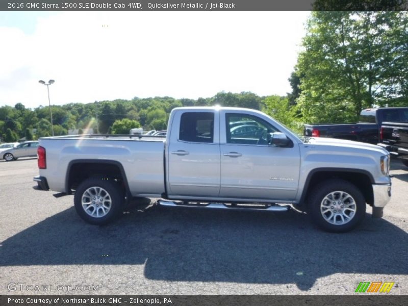 Quicksilver Metallic / Jet Black 2016 GMC Sierra 1500 SLE Double Cab 4WD