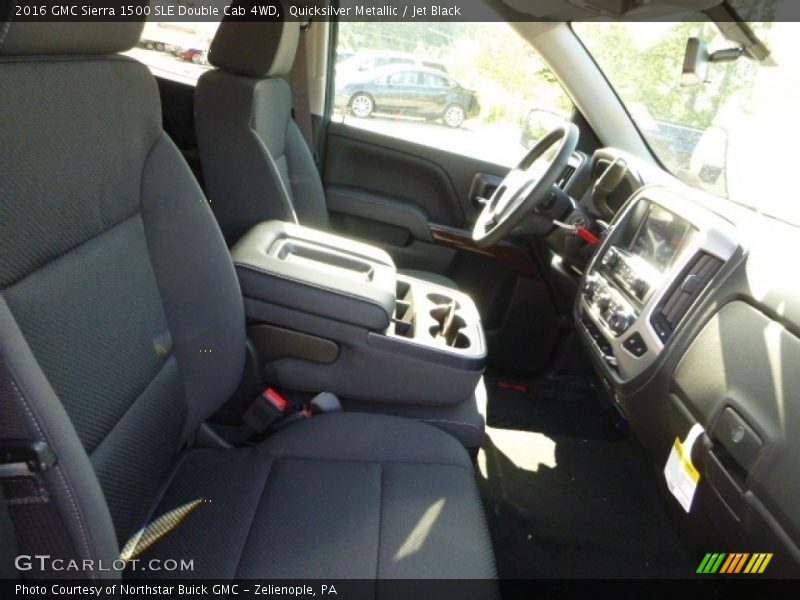 Quicksilver Metallic / Jet Black 2016 GMC Sierra 1500 SLE Double Cab 4WD