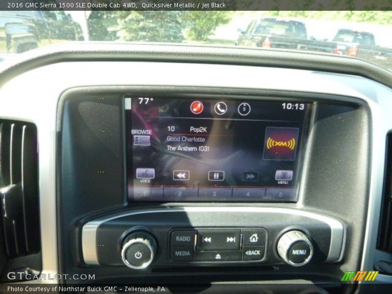 Quicksilver Metallic / Jet Black 2016 GMC Sierra 1500 SLE Double Cab 4WD