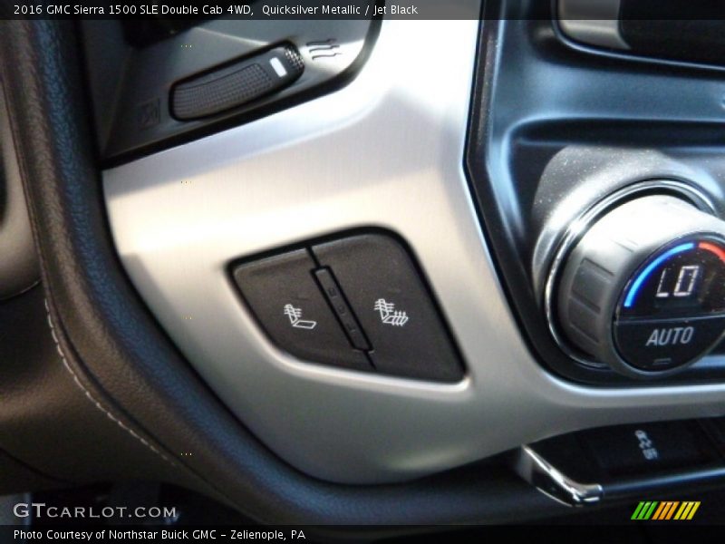 Quicksilver Metallic / Jet Black 2016 GMC Sierra 1500 SLE Double Cab 4WD