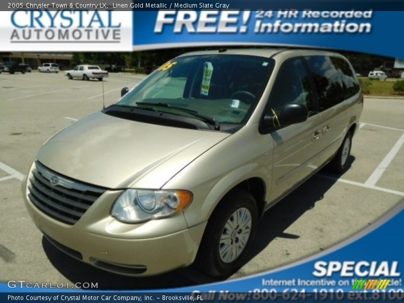 Linen Gold Metallic / Medium Slate Gray 2005 Chrysler Town & Country LX