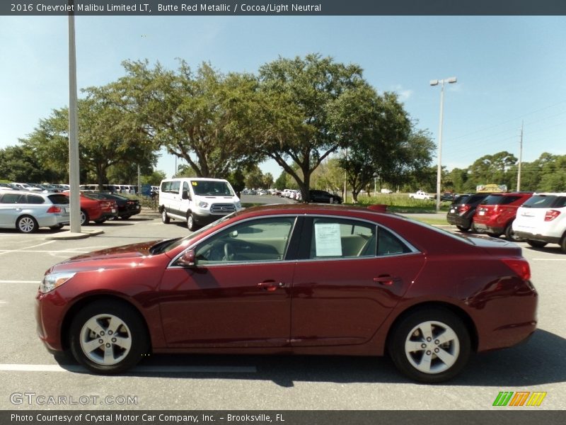 Butte Red Metallic / Cocoa/Light Neutral 2016 Chevrolet Malibu Limited LT