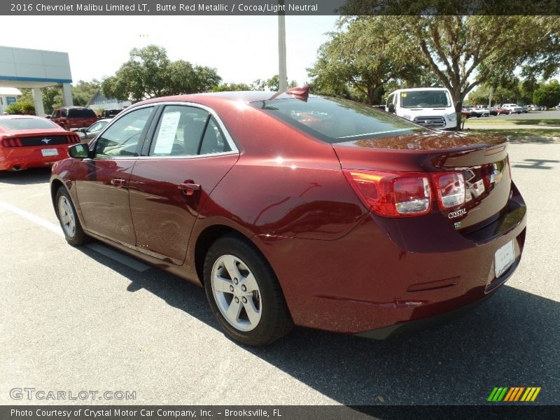 Butte Red Metallic / Cocoa/Light Neutral 2016 Chevrolet Malibu Limited LT