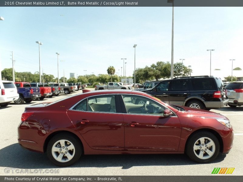 Butte Red Metallic / Cocoa/Light Neutral 2016 Chevrolet Malibu Limited LT