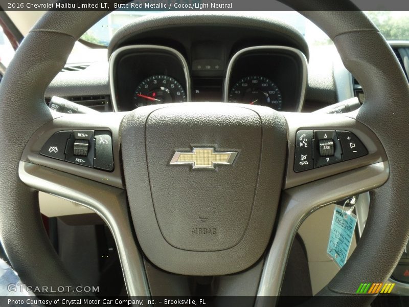 Butte Red Metallic / Cocoa/Light Neutral 2016 Chevrolet Malibu Limited LT