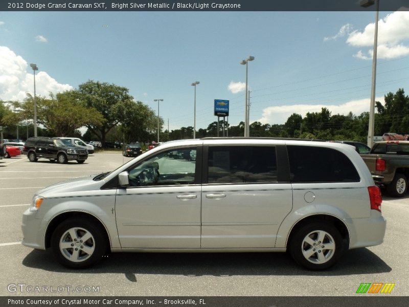 Bright Silver Metallic / Black/Light Graystone 2012 Dodge Grand Caravan SXT