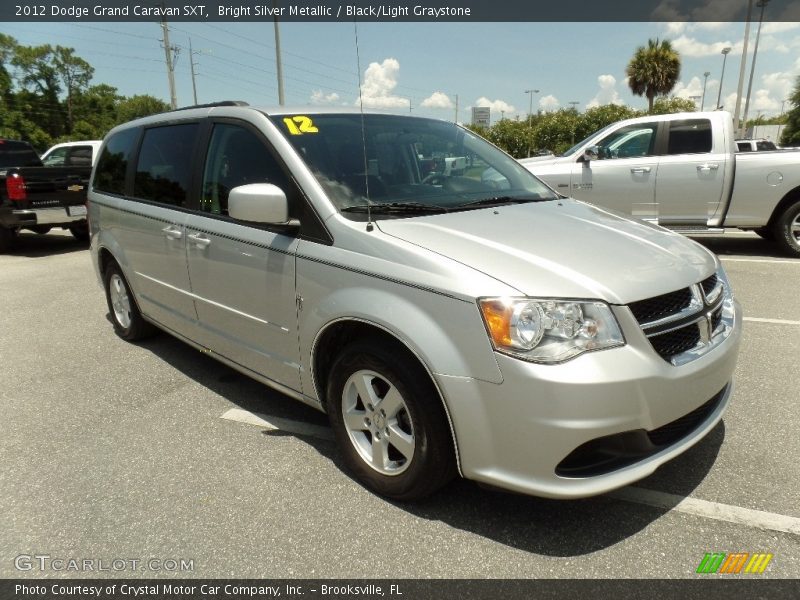 Bright Silver Metallic / Black/Light Graystone 2012 Dodge Grand Caravan SXT