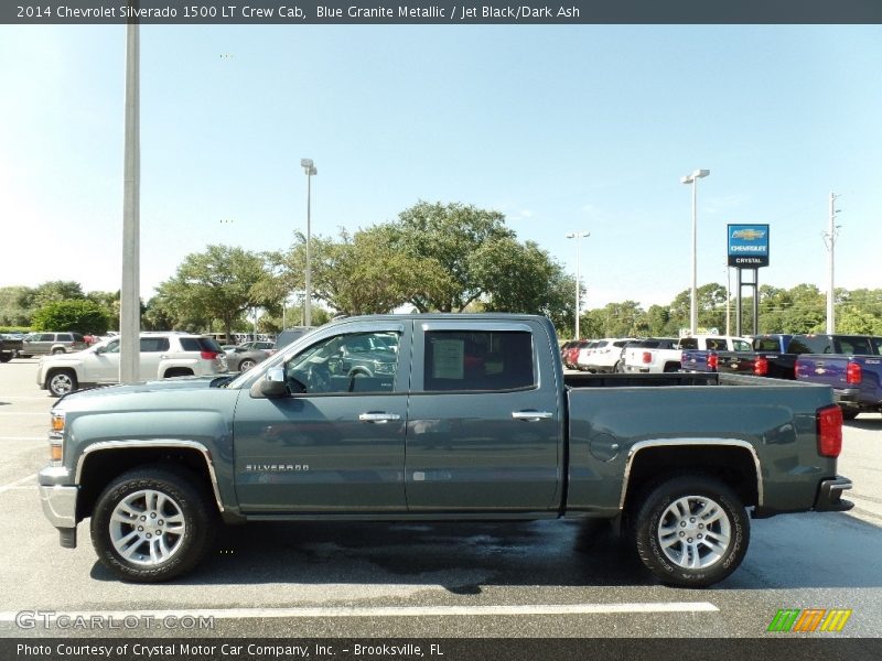 Blue Granite Metallic / Jet Black/Dark Ash 2014 Chevrolet Silverado 1500 LT Crew Cab