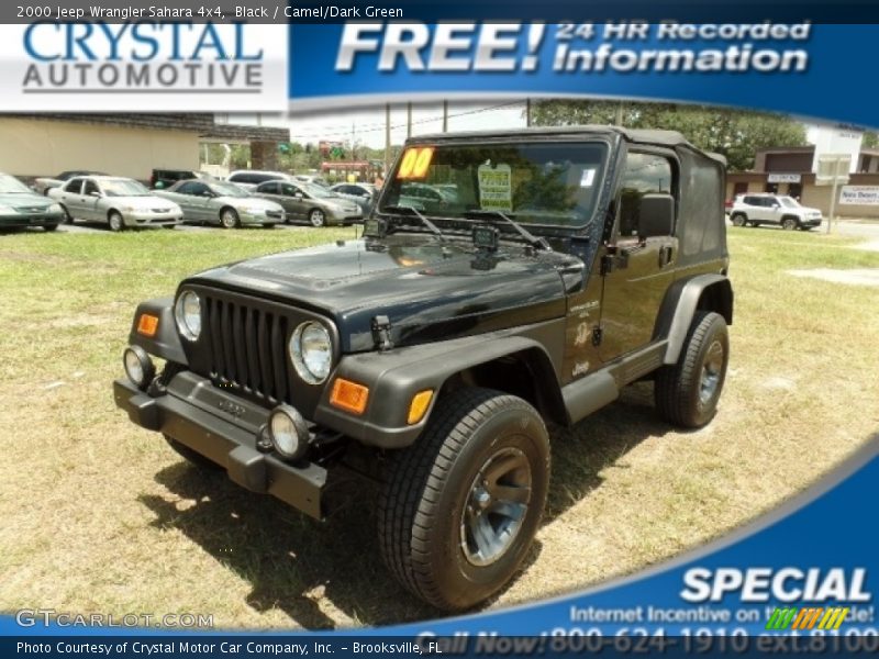 Black / Camel/Dark Green 2000 Jeep Wrangler Sahara 4x4