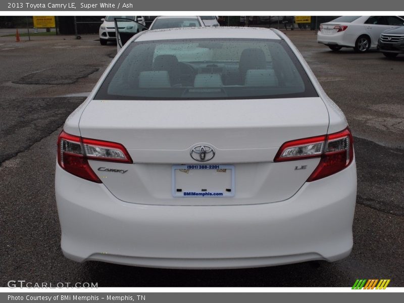 Super White / Ash 2013 Toyota Camry LE