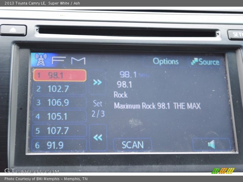 Super White / Ash 2013 Toyota Camry LE