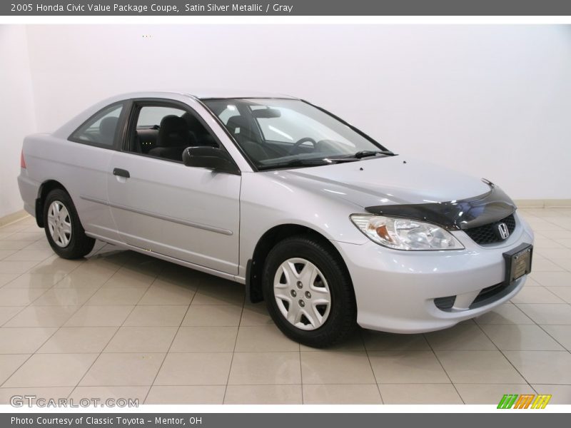 Satin Silver Metallic / Gray 2005 Honda Civic Value Package Coupe