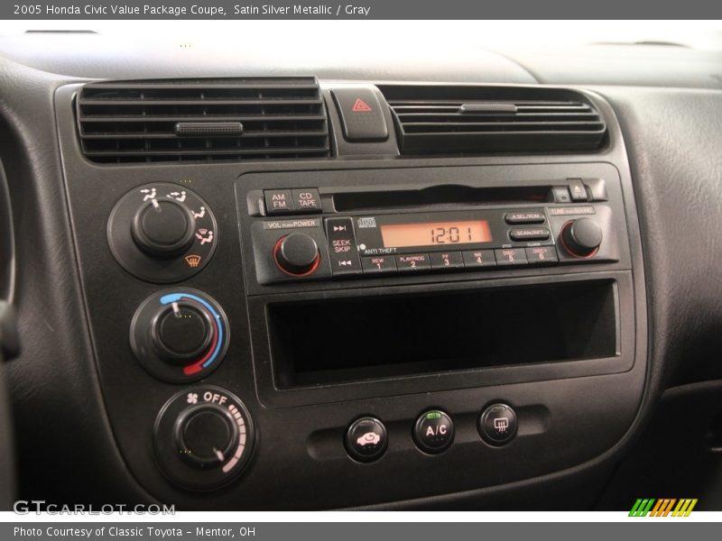 Satin Silver Metallic / Gray 2005 Honda Civic Value Package Coupe