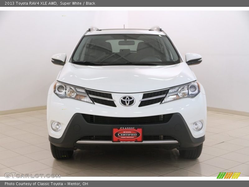 Super White / Black 2013 Toyota RAV4 XLE AWD