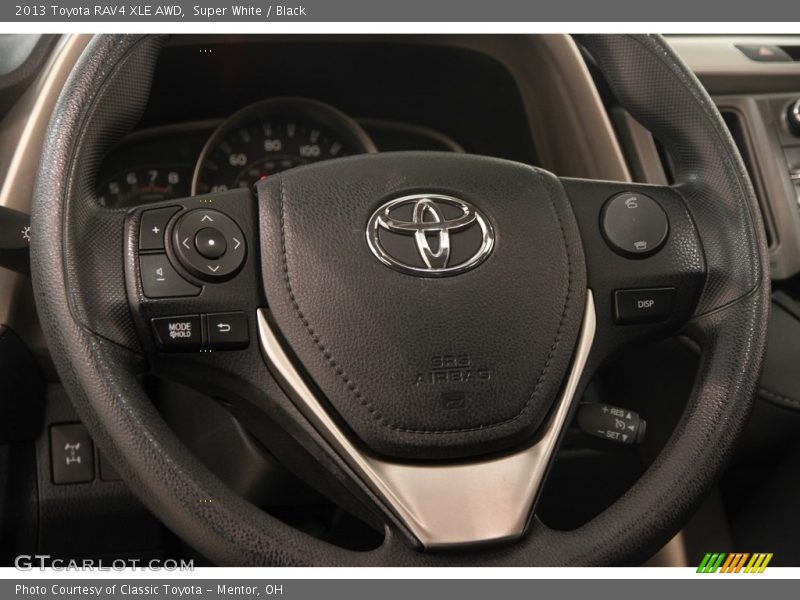 Super White / Black 2013 Toyota RAV4 XLE AWD