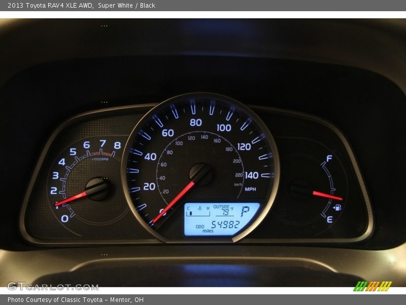 Super White / Black 2013 Toyota RAV4 XLE AWD