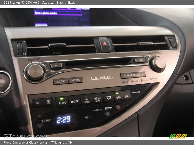 Controls of 2015 RX 350 AWD