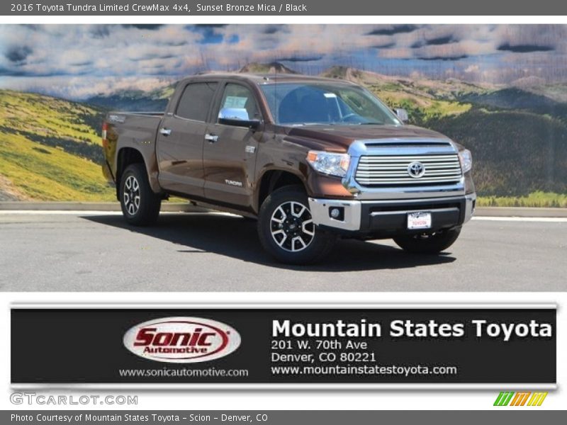 Sunset Bronze Mica / Black 2016 Toyota Tundra Limited CrewMax 4x4