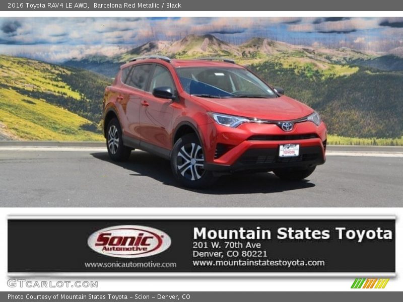 Barcelona Red Metallic / Black 2016 Toyota RAV4 LE AWD