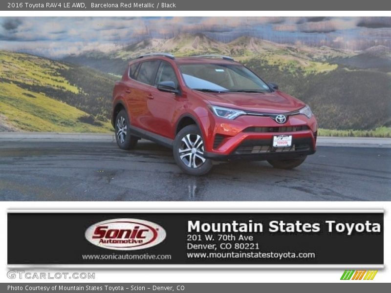 Barcelona Red Metallic / Black 2016 Toyota RAV4 LE AWD