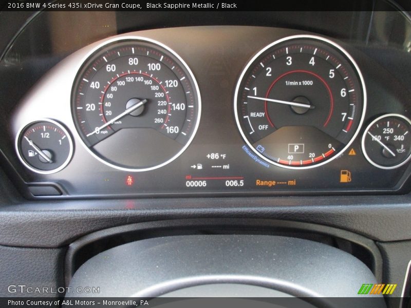 Black Sapphire Metallic / Black 2016 BMW 4 Series 435i xDrive Gran Coupe