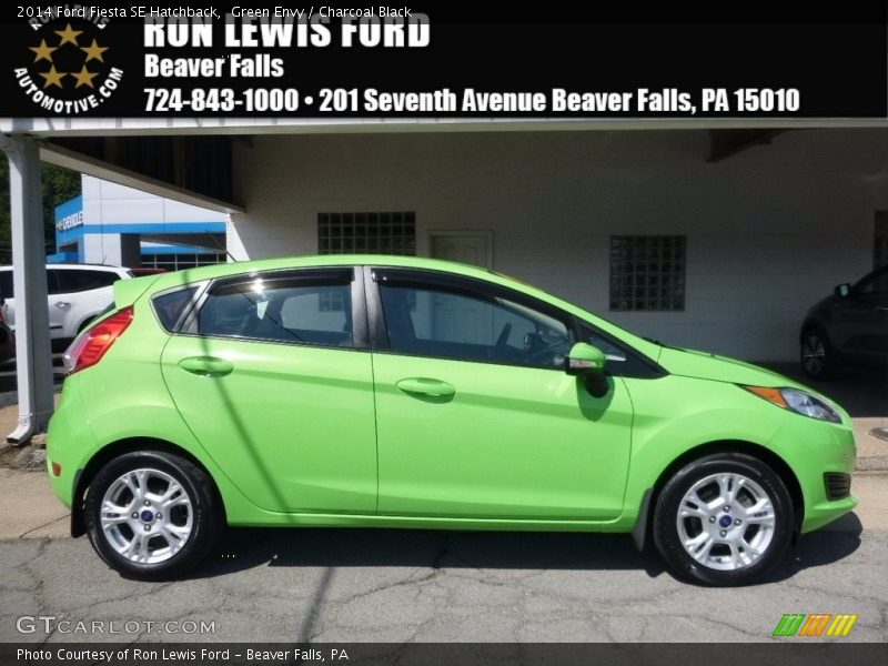 Green Envy / Charcoal Black 2014 Ford Fiesta SE Hatchback