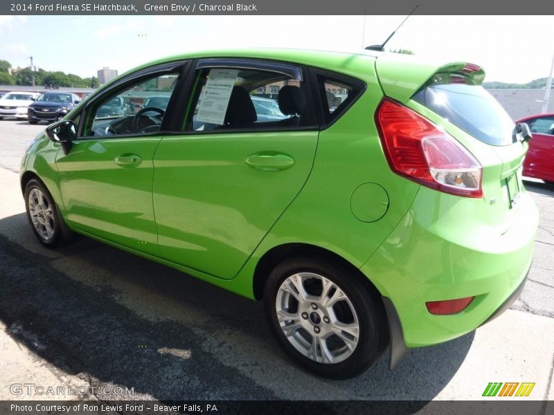 Green Envy / Charcoal Black 2014 Ford Fiesta SE Hatchback