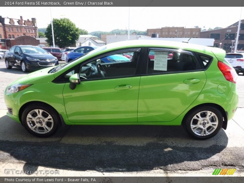Green Envy / Charcoal Black 2014 Ford Fiesta SE Hatchback