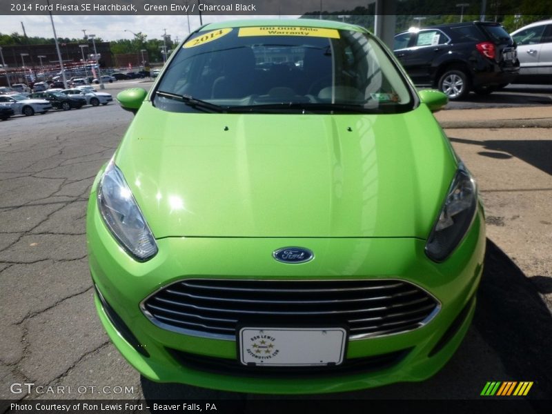 Green Envy / Charcoal Black 2014 Ford Fiesta SE Hatchback
