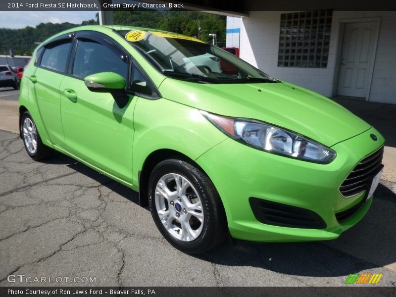 Green Envy / Charcoal Black 2014 Ford Fiesta SE Hatchback