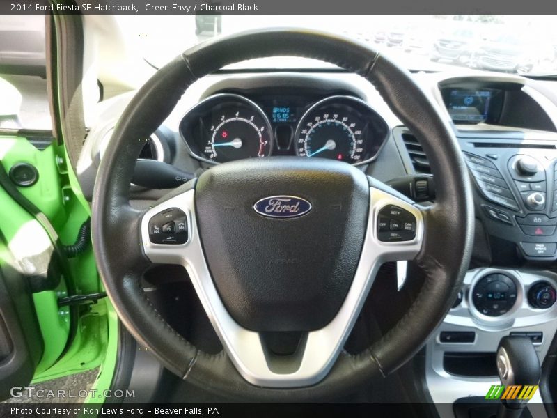 Green Envy / Charcoal Black 2014 Ford Fiesta SE Hatchback