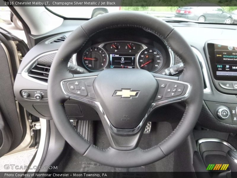 Champagne Silver Metallic / Jet Black 2016 Chevrolet Malibu LT