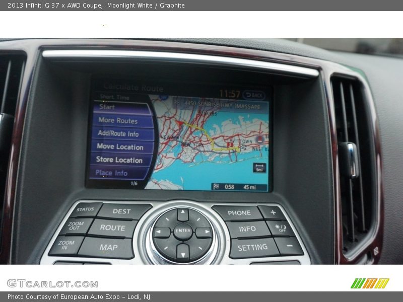 Moonlight White / Graphite 2013 Infiniti G 37 x AWD Coupe