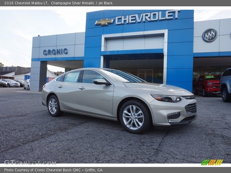 Champagne Silver Metallic / Jet Black 2016 Chevrolet Malibu LT