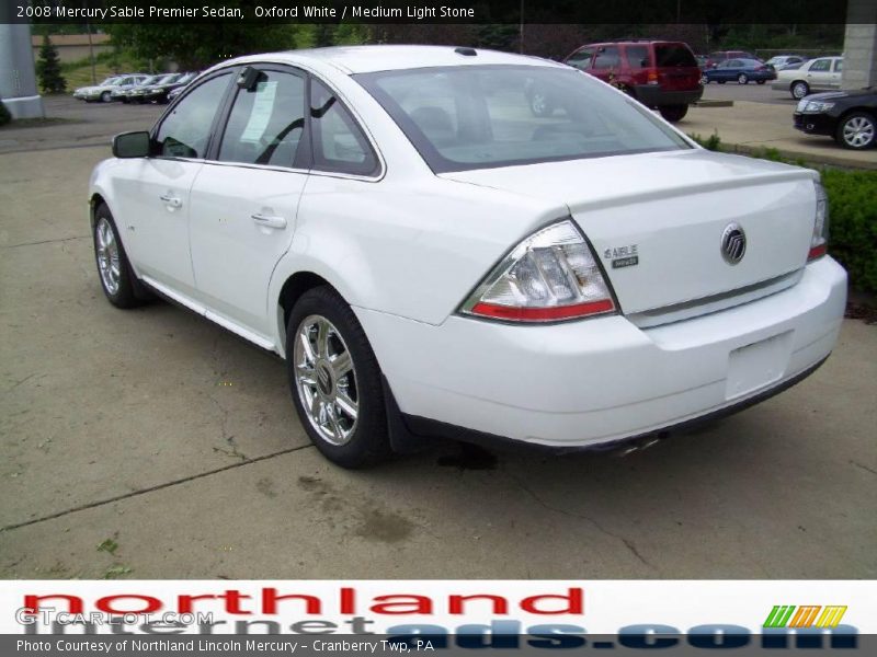 Oxford White / Medium Light Stone 2008 Mercury Sable Premier Sedan