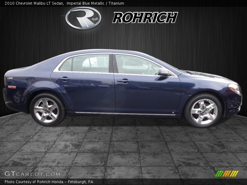 Imperial Blue Metallic / Titanium 2010 Chevrolet Malibu LT Sedan