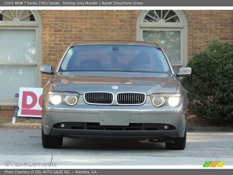 Sterling Grey Metallic / Basalt Grey/Stone Green 2003 BMW 7 Series 745Li Sedan