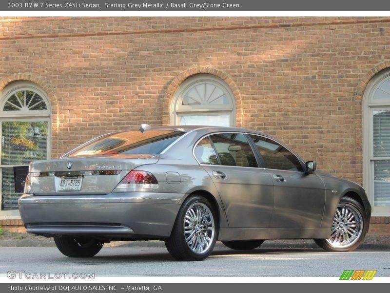 Sterling Grey Metallic / Basalt Grey/Stone Green 2003 BMW 7 Series 745Li Sedan