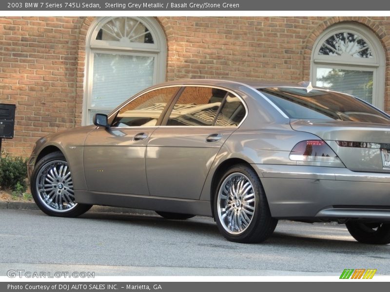 Sterling Grey Metallic / Basalt Grey/Stone Green 2003 BMW 7 Series 745Li Sedan