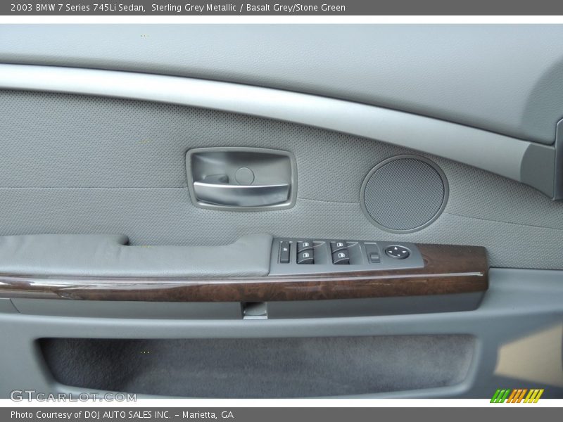 Sterling Grey Metallic / Basalt Grey/Stone Green 2003 BMW 7 Series 745Li Sedan