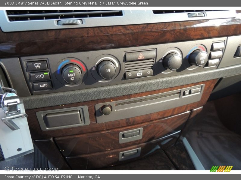 Sterling Grey Metallic / Basalt Grey/Stone Green 2003 BMW 7 Series 745Li Sedan