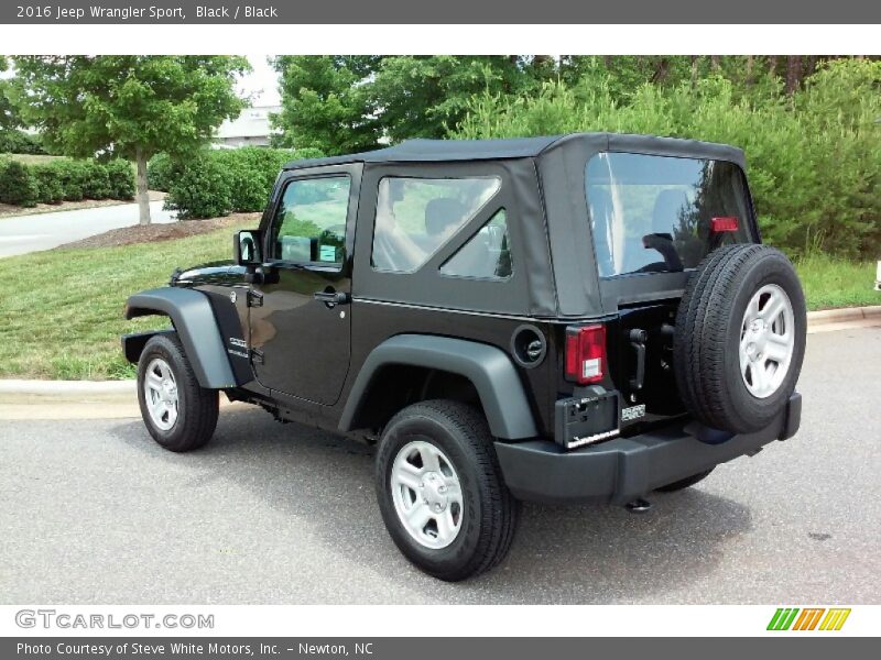 Black / Black 2016 Jeep Wrangler Sport