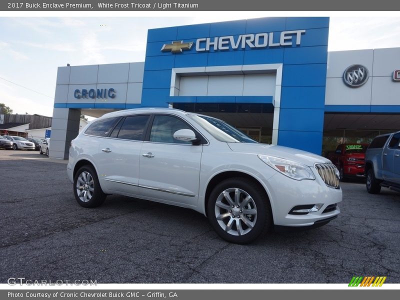 White Frost Tricoat / Light Titanium 2017 Buick Enclave Premium