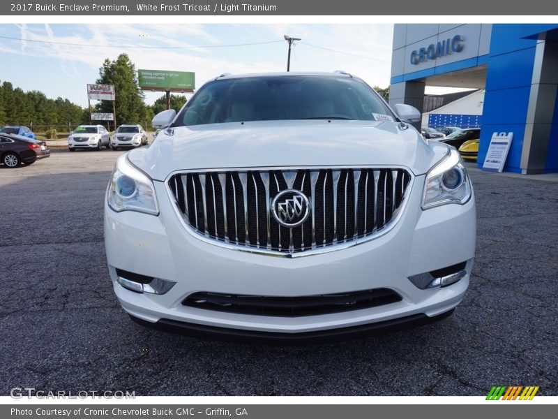 White Frost Tricoat / Light Titanium 2017 Buick Enclave Premium