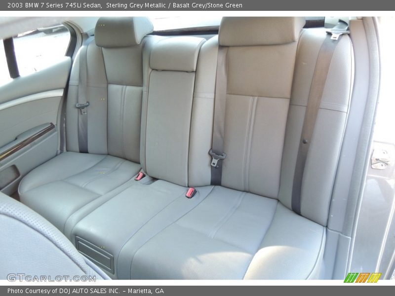 Sterling Grey Metallic / Basalt Grey/Stone Green 2003 BMW 7 Series 745Li Sedan