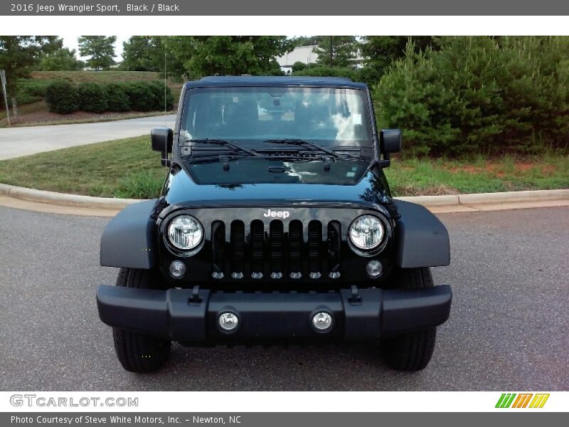 Black / Black 2016 Jeep Wrangler Sport