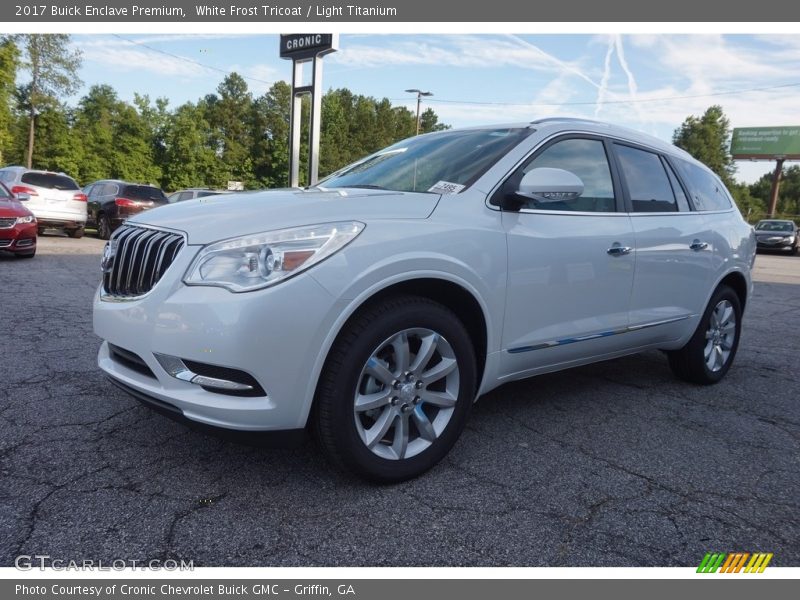 White Frost Tricoat / Light Titanium 2017 Buick Enclave Premium
