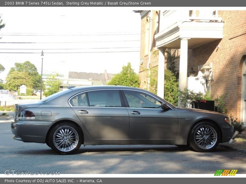 Sterling Grey Metallic / Basalt Grey/Stone Green 2003 BMW 7 Series 745Li Sedan