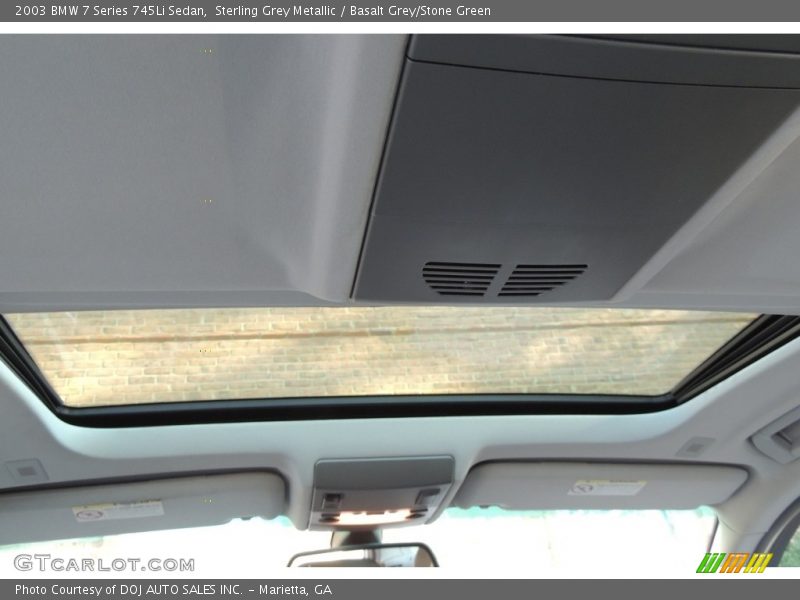 Sterling Grey Metallic / Basalt Grey/Stone Green 2003 BMW 7 Series 745Li Sedan