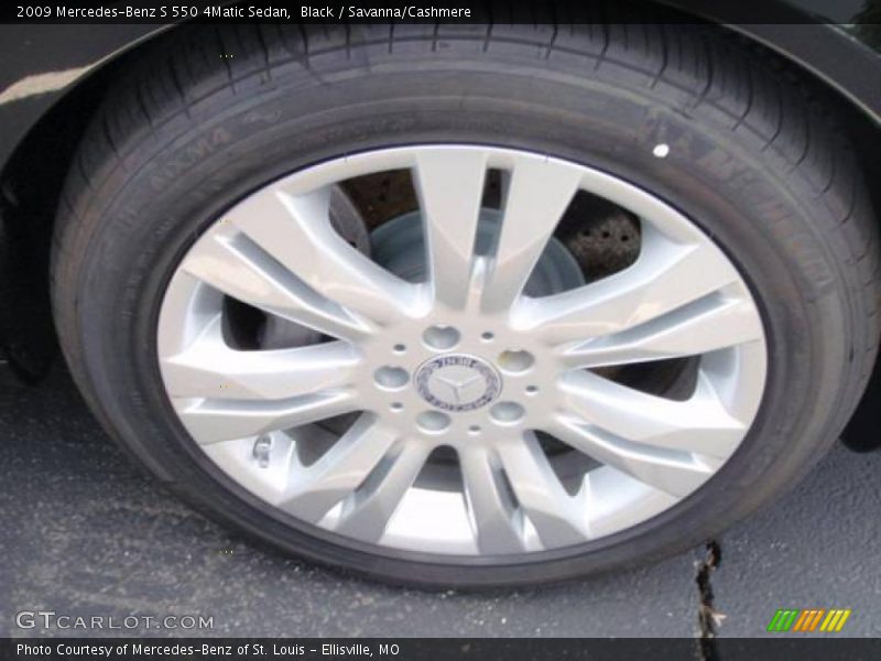 Black / Savanna/Cashmere 2009 Mercedes-Benz S 550 4Matic Sedan